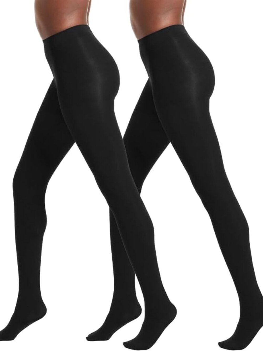 No nonsense Women's Super Opaque Control Top Tights 90 Denier Soft High Waist
